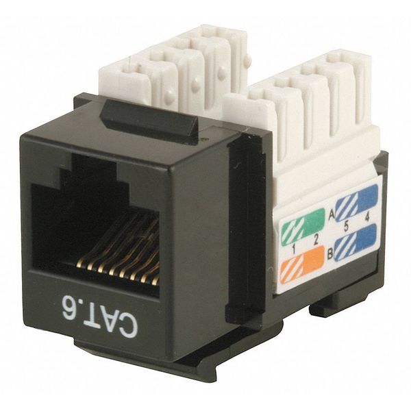 Datacom Jack, Cat6, Punch Down, Black