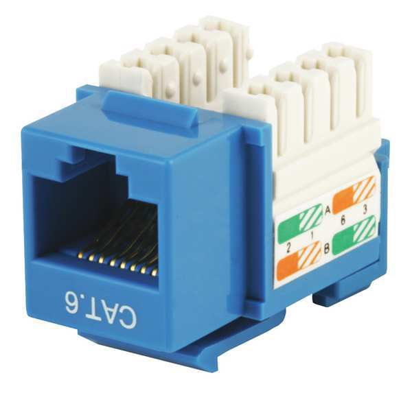 Datacom Jack, Cat6, Punch Down, Blue