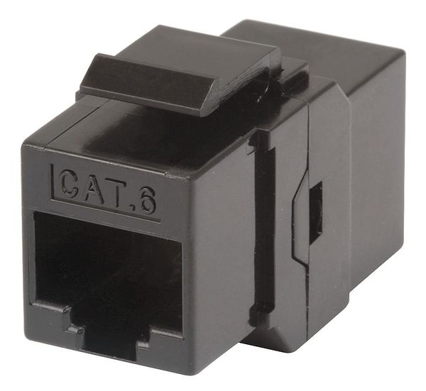 Datacom Jack, Cat6, Coupler, Black