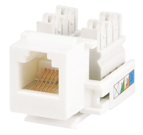 Datacom Jack, RJ11/RJ12, 90, White