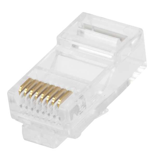 Plug, Modular, RJ45, 8P8C, Stranded, PK50