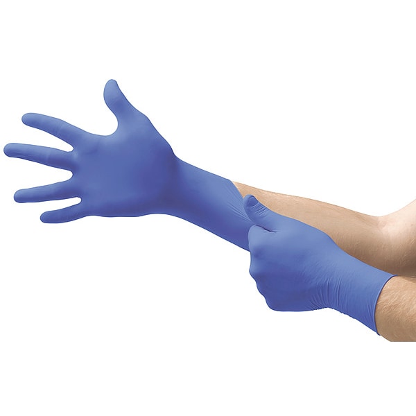 Exam Gloves, Nitrile, Powder Free, Cobalt Blue, S, 100 PK