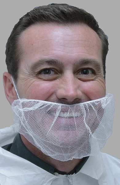 Beard Cover, White, Universal, PK1000