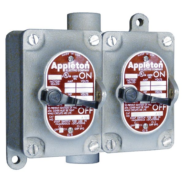 Tumbler Switch, EDSC Serie, 2 Gangs, 1-Pole