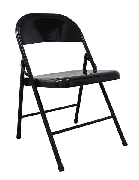 Folding Chair, Steel, Black, 300 lb.