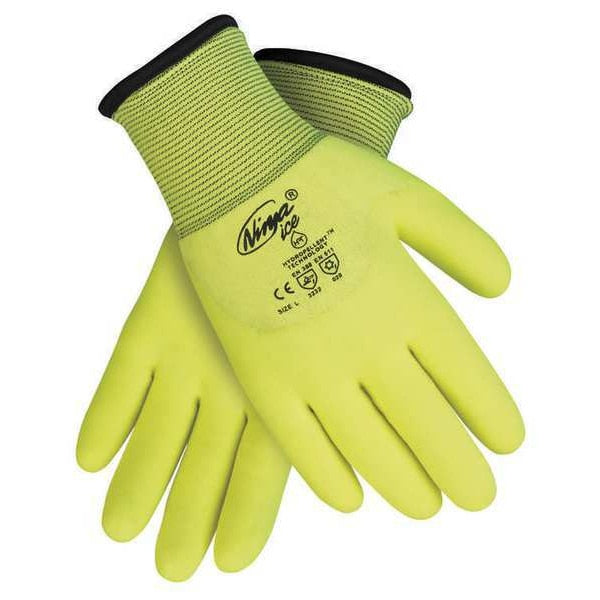 Coated Gloves, XL, High Visibility Yellow, PR