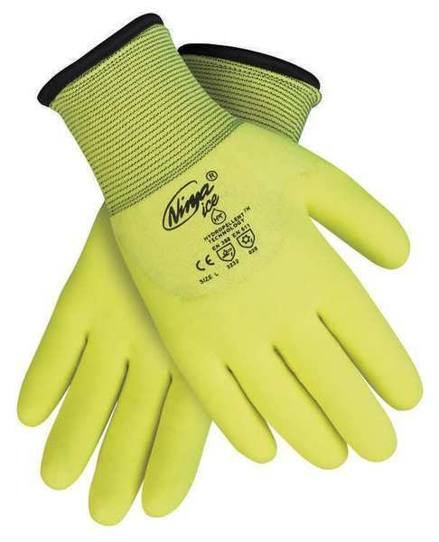 Coated Gloves, XXL, High Visibility Yellow, PR