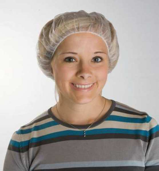 Bouffant Cap, White, 24 In, PK1000