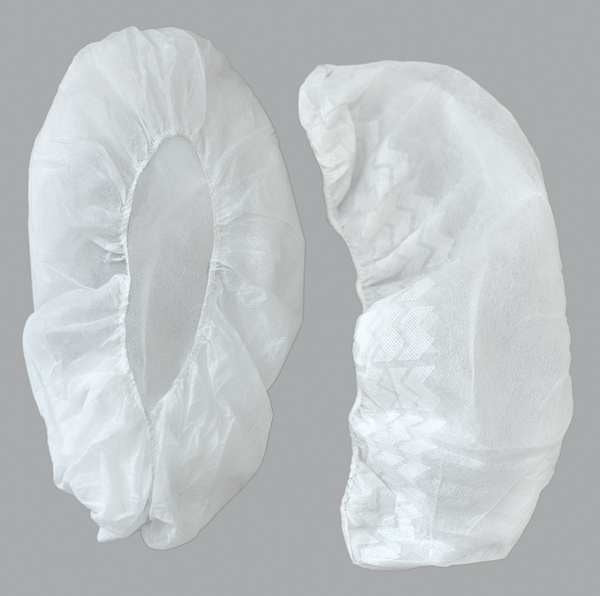 Shoe Covers, SlipResistSole, L, White, PK300