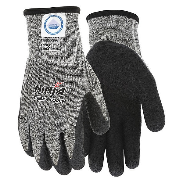 Cut-Resistant Gloves, Black/Gray, XL, PR