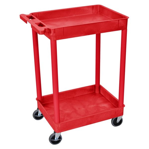 Thermoplastic Resin (Shelf)/High Density Polyethylene (Leg) Flat, 2 Shelves, 300 lb