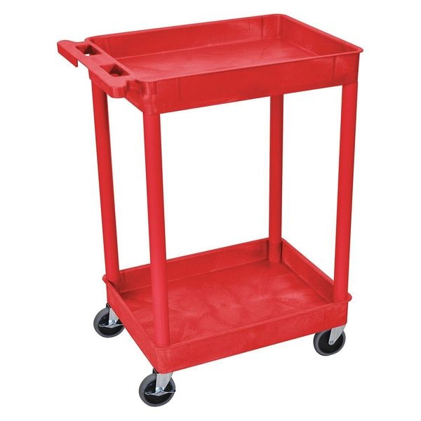 Thermoplastic Resin (Shelf)/High Density Polyethylene (Leg) Flat, 2 Shelves, 300 lb