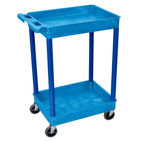 Thermoplastic Resin (Shelf)/High Density Polyethylene (Leg) Flat, 2 Shelves, 300 lb