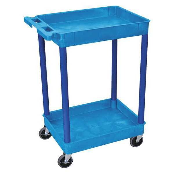 Thermoplastic Resin (Shelf)/High Density Polyethylene (Leg) Flat, 2 Shelves, 300 lb