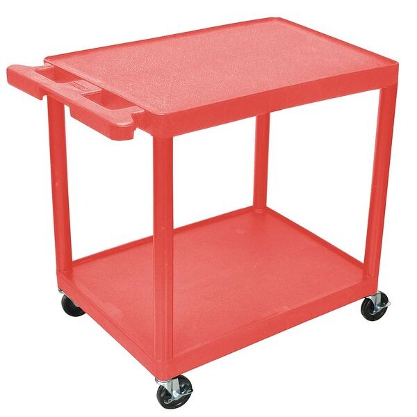 Thermoplastic Resin (Shelf)/High Density Polyethylene (Leg) Flat, 2 Shelves, 300 lb