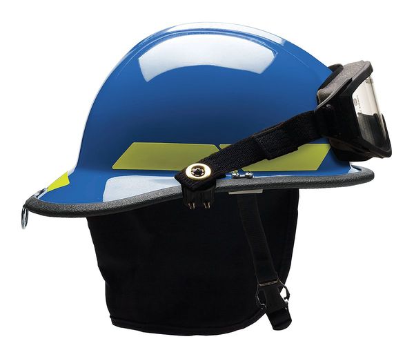 Fire Helmet, Blue, Thermoplastic