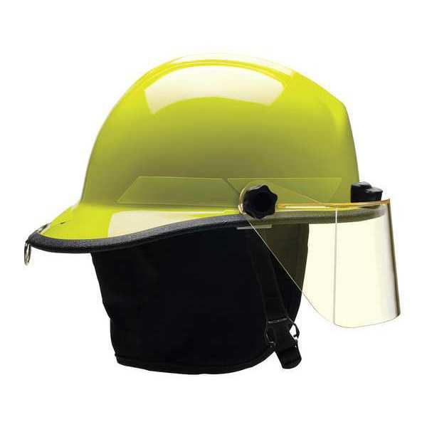 Fire Helmet, Lime-Yellow, Thermoplastic