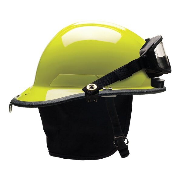 Fire Helmet, Lime-Yellow, Thermoplastic
