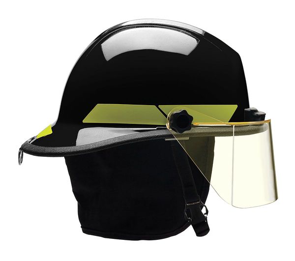 Fire Helmet, Black, Thermoplastic