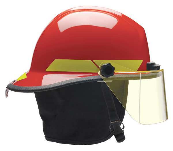 Fire Helmet, Red, Thermoplastic