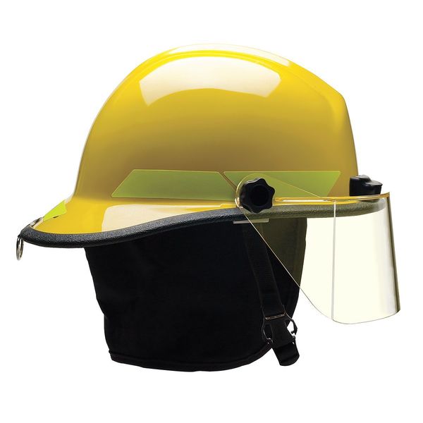 Fire Helmet, Yellow, Thermoplastic