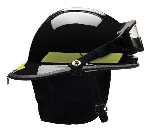 Fire Helmet, Black, Thermoplastic