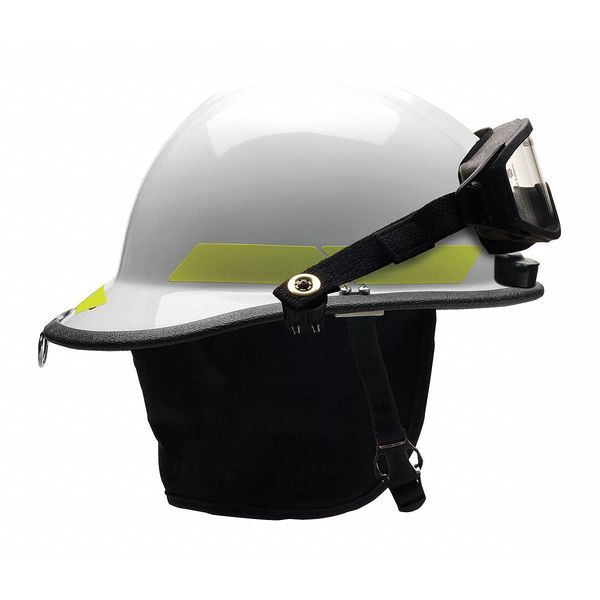 Fire Helmet, White, Thermoplastic
