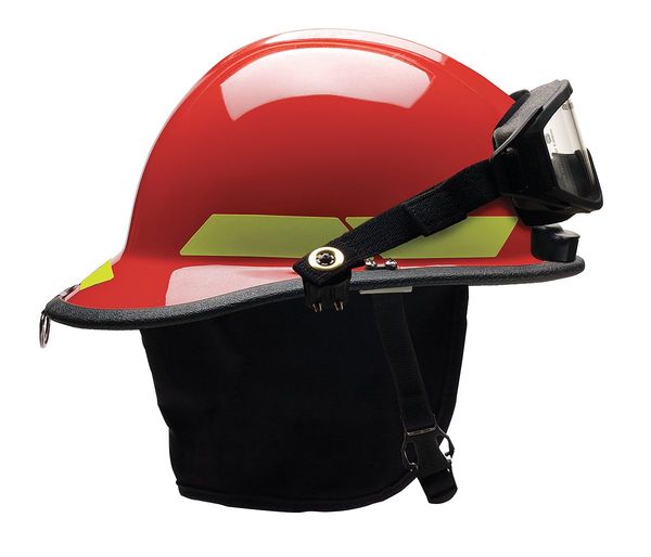 Fire Helmet, Red, Thermoplastic