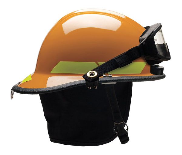 Fire Helmet, Orange, Thermoplastic