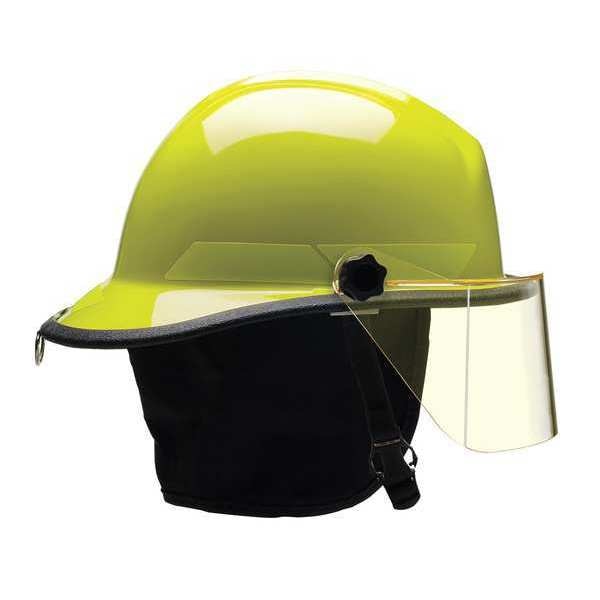 Fire Helmet, Lime-Yellow, Fiberglass