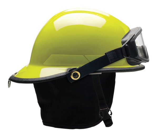 Fire Helmet, Lime-Yellow, Fiberglass
