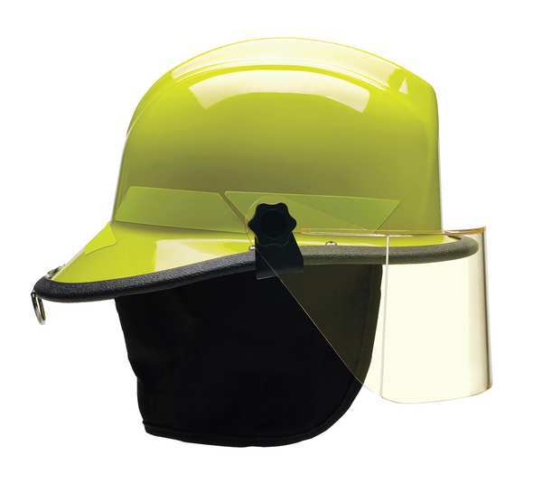 Fire Helmet, Lime-Yellow, Thermoplastic