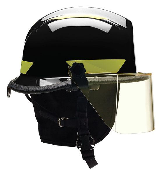 Fire/Rescue Helmet, Black, Thermoplastic