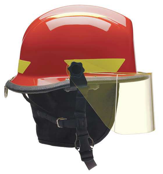 Fire/Rescue Helmet, Red, Thermoplastic