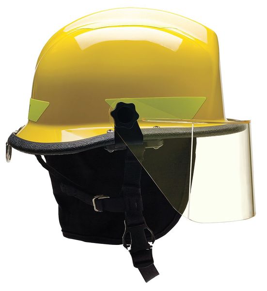 Fire/Rescue Helmet, Yellow, Thermoplastic