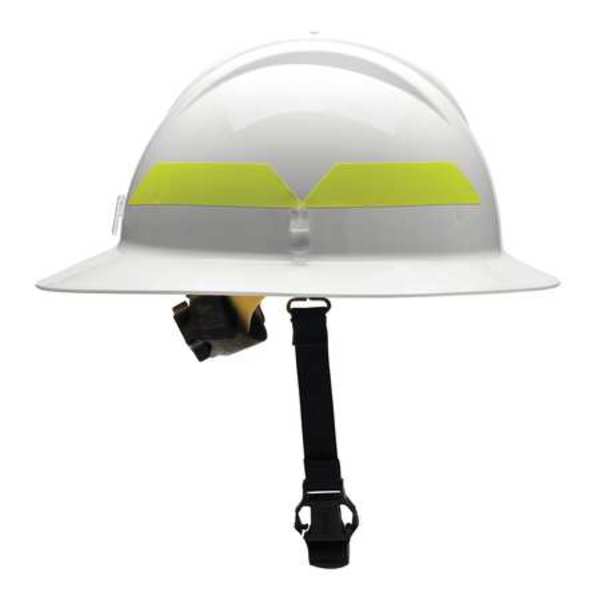 Fire Helmet, White, Thermoplastic