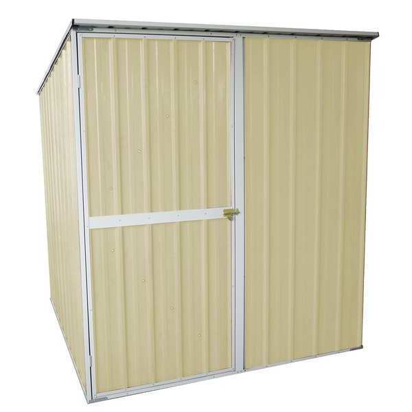 175 cu ft Steel Outdoor Storage Shed, Beige