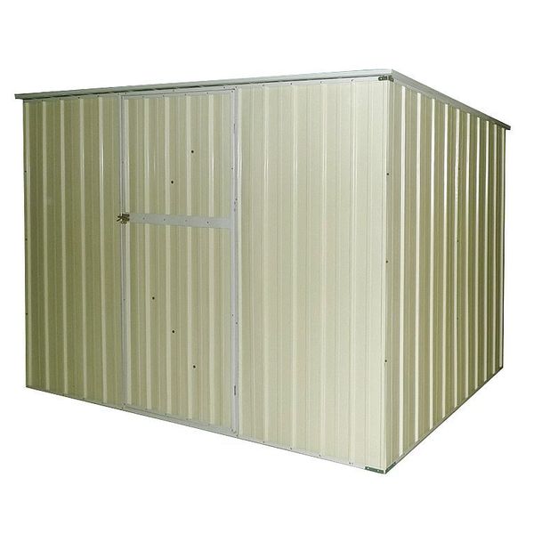 258 cu ft Steel Outdoor Storage Shed, Beige