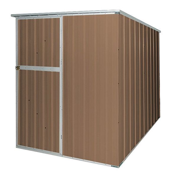 175 cu ft Steel Outdoor Storage Shed, Brown