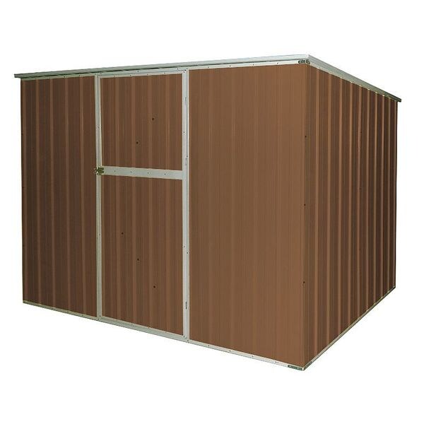 258 cu ft Steel Outdoor Storage Shed, Brown