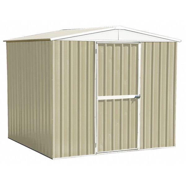 248 cu ft Steel Outdoor Storage Shed, Beige