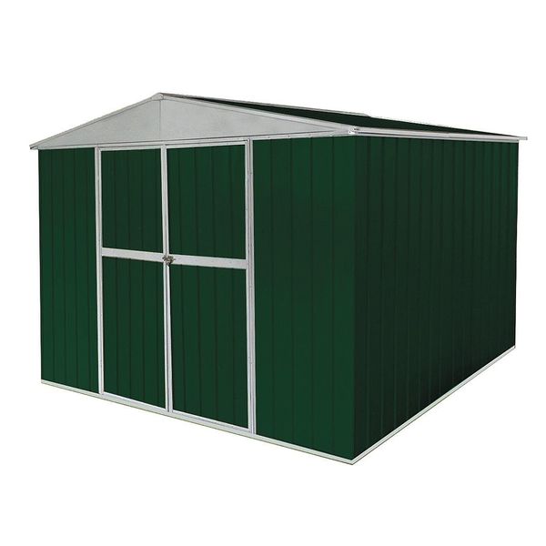 492 cu ft Steel Outdoor Storage Shed, Green