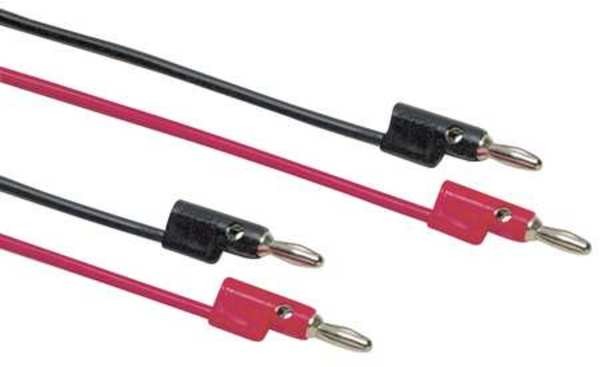 BANANA PLUG PATCH CORD, STACKABLE, BLACK