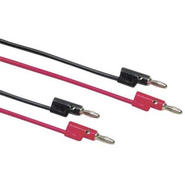 BANANA PLUG PATCH CORD, STACKABLE, RED