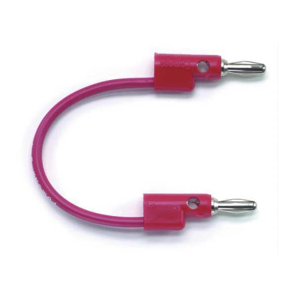 BANANA PLUG PATCH CORD, STACKABLE, RED