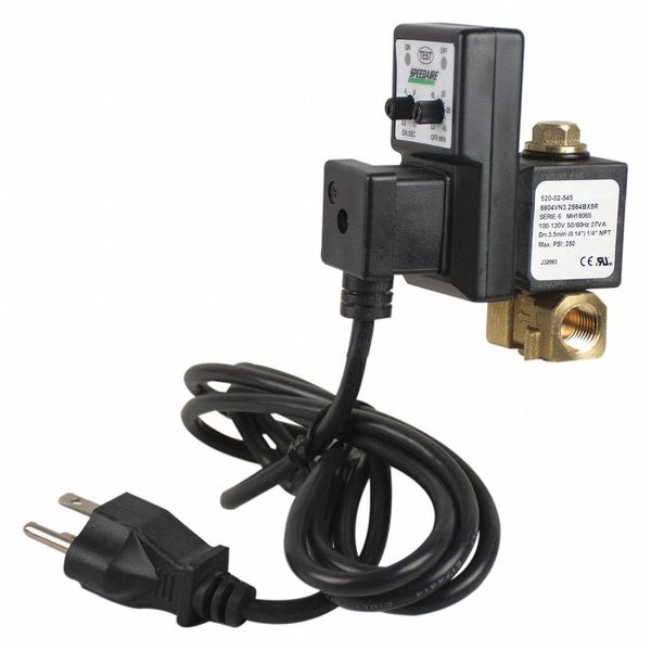 Valve, Timed Electric Auto Drain, 1/4 in Drain Size, 2.55 gpm Drain Rate, 0.5 sec to 45 min