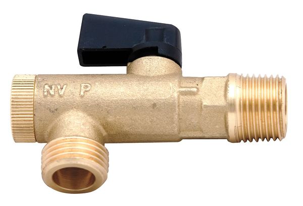 Brass Filter Ball Valve, Ang., MNPT, 1/4 In