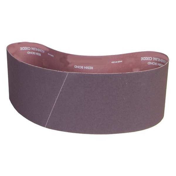 Sanding Belt, Coated, 6 in W, 60 in L, 120 Grit, Fine, Aluminum Oxide, R228 Metalite, Brown