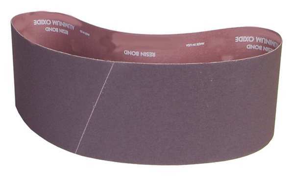 Sanding Belt, Coated, 4 in W, 48 in L, 100 Grit, Fine, Aluminum Oxide, R228 Metalite, Brown