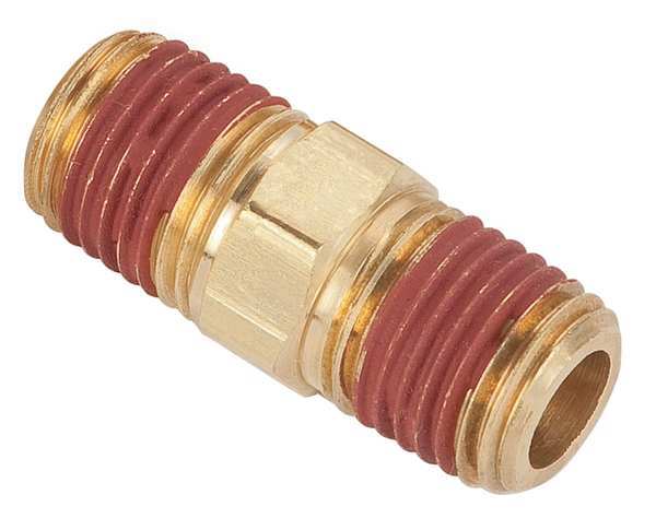 Brass Hex Nipple, MNPT, 1/4